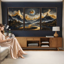 Abstract Mountain Wall Art Canvas Print Modern Landscape Painting Print