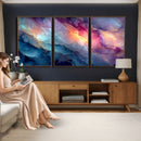 Colorful Abstract Canvas Wall Art Print, Vibrant Popup Color Art Print