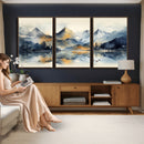 Lake Abstract Mountain Wall Art Canvas Print