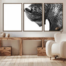 Black and White Grizzly 399 Bear Canvas Print Wall Art | by MyGreatCanvas | Canvas Wall Art Prints | Photo Prints & Wall Decor