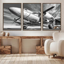 Vintage Airplane on Runway Canvas Print by MyGreatCanvas | Canvas Wall Art Prints | Photo Prints & Wall Decor