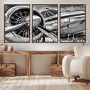 Vintage Antique Airplane Wall Art Canvas Print