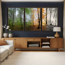 Four Seasons Wall Art Forest Canvas Print – Triptych