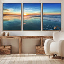 Blue Sky and Beach Wall Art Canvas Print