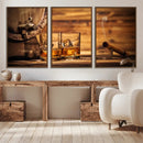 Rustic Whiskey and Barrel Canvas Print by MyGreatCanvas | Canvas Wall Art Prints | Photo Prints & Wall Decor
