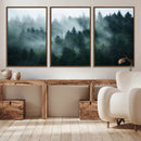 Misty Forest Wall Art – Serene Green Landscape Canvas Print, by MyGreatCanvas | Canvas Wall Art Prints | Photo Prints & Wall Decor