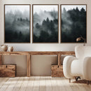 Foggy Forest Wall Art Canvas Print | 3 Panel Large Misty by MyGreatCanvas | Canvas Wall Art Prints | Photo Prints & Wall Decor