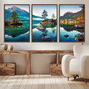 Crystal Clear Lake Wall Art | Mountains Wall Art Canvas | 3 by MyGreatCanvas | Canvas Wall Art Prints | Photo Prints & Wall Decor
