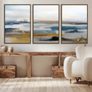 Abstract Landscape Wall Art Canvas | 3 Panel Modern Blue, by MyGreatCanvas | Canvas Wall Art Prints | Photo Prints & Wall Decor