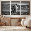 Fluffy Cattle Wall Art Print, Highland Cow Canvas, Framed by MyGreatCanvas | Canvas Wall Art Prints | Photo Prints & Wall Decor