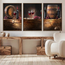 Wine and Barrels Wall Art Canvas Print by MyGreatCanvas | Canvas Wall Art Prints | Photo Prints & Wall Decor