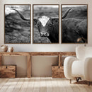 Western Home Wall Art Canvas Print, Framed Texas Longhorn by MyGreatCanvas | Canvas Wall Art Prints | Photo Prints & Wall Decor