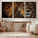 Mighty Lion Wall Art Canvas Print – Majestic Animal Portrait by MyGreatCanvas | Canvas Wall Art Prints | Photo Prints & Wall Decor
