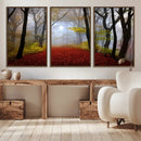 Foggy Forest Wall Art Landscape Canvas Print