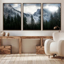 Yosemite National Park El Capitan Foggy Mountain Wall Art | by MyGreatCanvas | Canvas Wall Art Prints | Photo Prints & Wall Decor