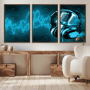 Music and Microphone Wall Art Canvas Print by MyGreatCanvas | Canvas Wall Art Prints | Photo Prints & Wall Decor