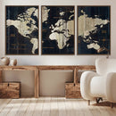 World Map Canvas Print – Detailed Map of the World Wall Art by MyGreatCanvas | Canvas Wall Art Prints | Photo Prints & Wall Decor