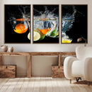 Kitchen Wall Art, Kitchen Fruits Art Canvas Print