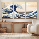 Wall Art Kanagawa Canvas Artwork Abstract Print