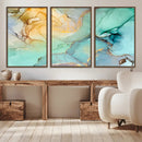 Green Marble Fluid Effect Wall Art Abstract Canvas Wall Art by MyGreatCanvas | Canvas Wall Art Prints | Photo Prints & Wall Decor