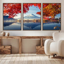 Mount Fuji Canvas Wall Art Japan Autumn Mountain Canvas