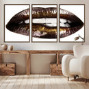 Close Up Lips Wall Art Canvas Print