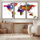 World Map Canvas Print – Detailed Map of the World Wall Art