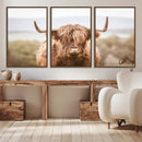 Scottish Serene Highland Cow Canvas Wall Art – Serene