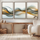 Abstract Wave Canvas Wall Art – Fluid Contemporary Elegance
