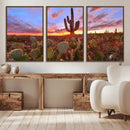 Arizona Desert Wall Art Canvas Print - Framed Deser Sunset by MyGreatCanvas | Canvas Wall Art Prints | Photo Prints & Wall Decor