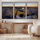 Dodger Stadium Sunset Game Triple Canvas Wall Art - Los
