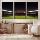 Yankee Stadium Night Game Triple Canvas, Yankee Stadium