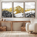 Gold Abstract Mountains Wall Art Print on Canvas, Nature by MyGreatCanvas | Canvas Wall Art Prints | Photo Prints & Wall Decor