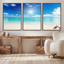 Blue Ocean Wall Art Canvas Print - Tranquil Ocean Paradise