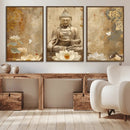 Buddha Wall Art Canvas Print, Buddha Meditation Room Decor,