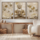 Serene Buddha Wall Art | Yoga Room Decor and Meditation Wall