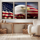American Flag Eagle Symbol Wall Art, American Flag Eagle by MyGreatCanvas | Canvas Wall Art Prints | Photo Prints & Wall Decor