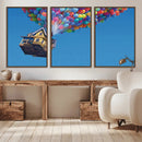 Carl Fredricksen, Up Movie Wall Art, Balloons Wall Art, Air