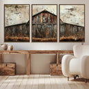 Rustic Barn Wall Art | Farmhouse Wall Decor Canvas Print |