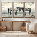 Chines Style Majestic Horses Wall Art | Ready to Hang and