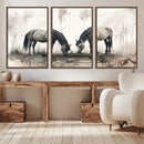 Chines Ink Style Vintage Horses Wall Art Canvas Print for by MyGreatCanvas | Canvas Wall Art Prints | Photo Prints & Wall Decor