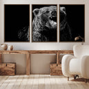 Bear Canvas Print | Wildlife Wall Art for Cabin Decor |