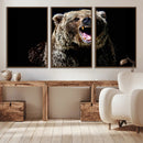 Grizzly Bear Canvas Print | Wildlife Wall Art for Cabin by MyGreatCanvas | Canvas Wall Art Prints | Photo Prints & Wall Decor