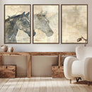 Abstract Horse Canvas Print | Modern Farmhouse Wall Art |