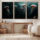 Abstract Jellyfish Wall Art Canvas Print