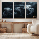 Jellyfish Wall Art Canvas Print, Elegant Wall Decor