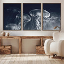 Jellyfish Wall Art Canvas Print, Modern Abstract Jellyfish