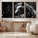 Winter Horse Wall Art | Black and White Horse Print | Ready by MyGreatCanvas | Canvas Wall Art Prints | Photo Prints & Wall Decor