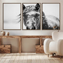 Western Wall Art | Black and White Winter Horse Wall Art | by MyGreatCanvas | Canvas Wall Art Prints | Photo Prints & Wall Decor