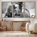 Black and White Horse Winter Wall Art | Ready to Hang and